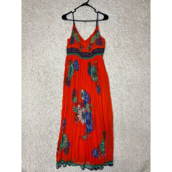 Anthropologie Maeve Ikebana Maxi Dress Womens Size 10 Boho Indie Floral Fairy - Picture 2 of 10